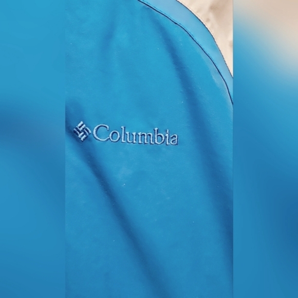 Columbia Ski Waterproof Snow Jacket Active Sport Teal Blue White size XL - Picture 7 of 11